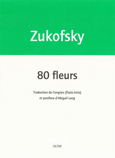 80 fleurs - Louis Zukofsky - broché