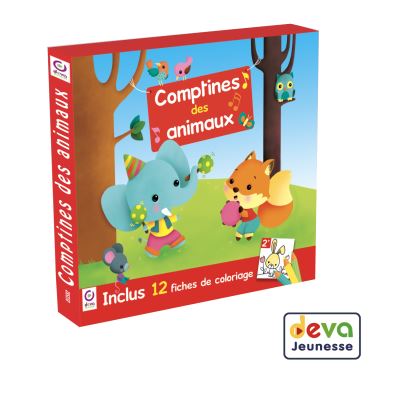 Comptines des animaux inclus 12 fiches de coloriages