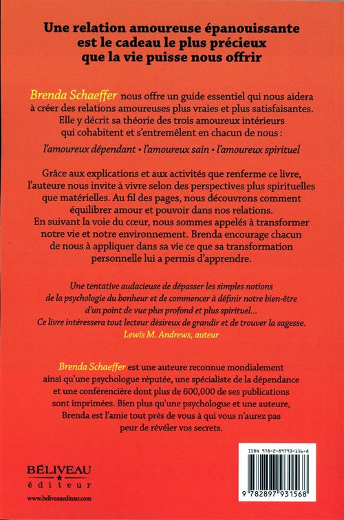 Je Dois M Aimer Pour T Aimer Comment Equilibrer Amour Et Pouvoir Broche Brenda Schaeffer Livre Tous Les Livres A La Fnac