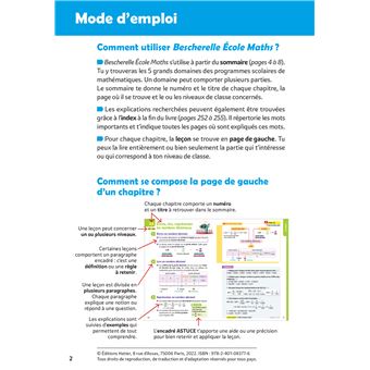 Bescherelle école - Maths (CP, CE1, CE2, CM1, CM2)