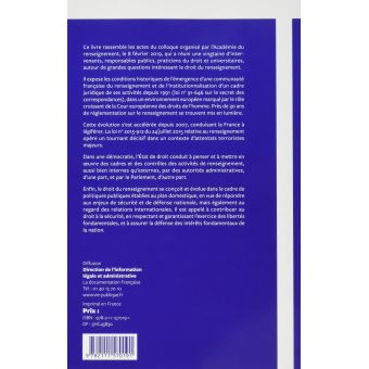 Le droit du renseignement