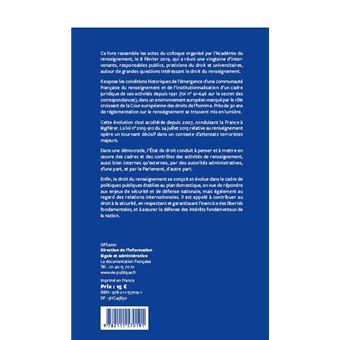 Le droit du renseignement