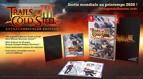 Pochette avant du jeu The Legend of Heroes Trails of Cold Steel III Extra Curricular Edition Nintendo Switch