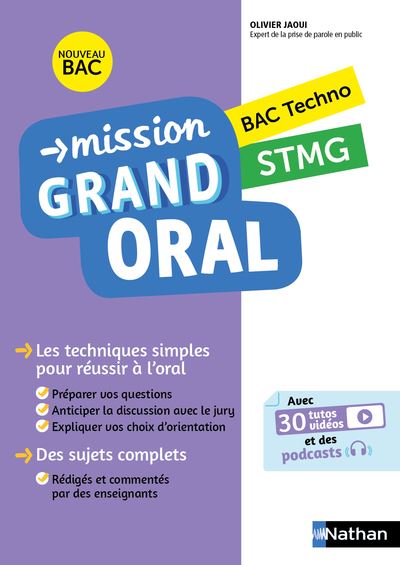 Mission Grand oral STMG - Olivier Jaoui - broché