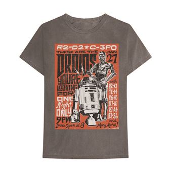 T-Shirt Unisex Star Wars Droids Rock Gris
