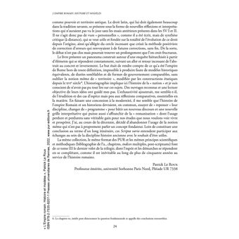 L'Empire romain. Histoire et modèles