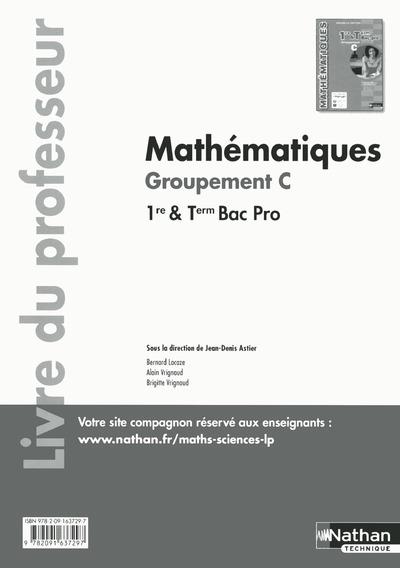 Mathématiques 1retle Bac Pro Groupement C Livre Du Professeur Livre Du Professeur Edition 2015 4809