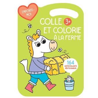 3+ verte colle et colorie