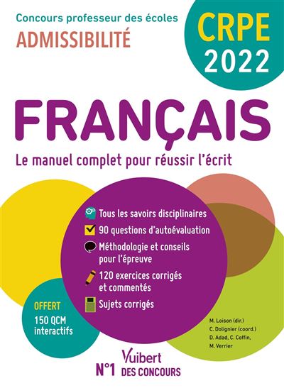 CRPE - Concours Professeur des écoles - Français - Marc Loison - broché