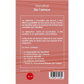 Fiche De Lecture De L Amour De Stendhal Analyse Litteraire De Reference Et Resume Complet Broche Stendhal Livre Tous Les Livres A La Fnac Fiche De Lecture De L Amour De Stendhal Analyse Litteraire De Reference Et Resume Complet Broche Stendhal Livre Tous Les Livres A La Fnac