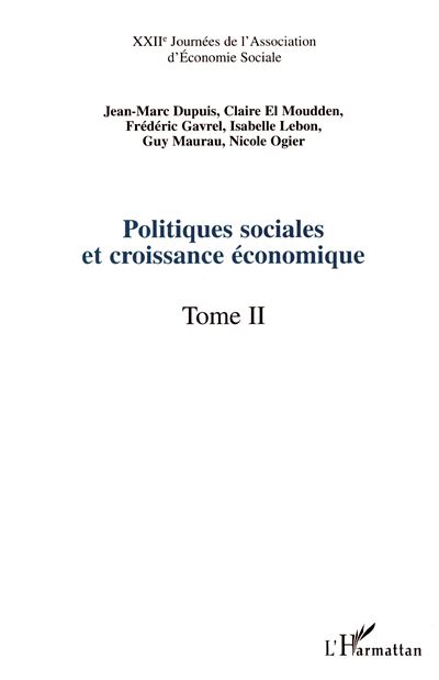 Politiques sociales et croissance économique -  Collectif - broché