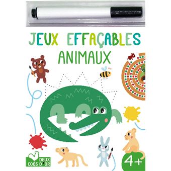 Jeux effaçables - animaux - avec un feutre effaçable