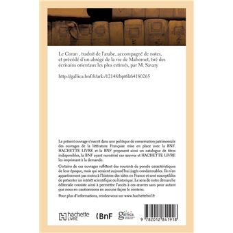 Le Coran, traduit de l'arabe, accompagné de notes, et précédé d'un abrégé de la vie de Mahomet