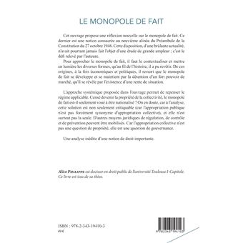 Le monopole de fait