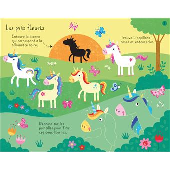 Les licornes - Joue et colorie