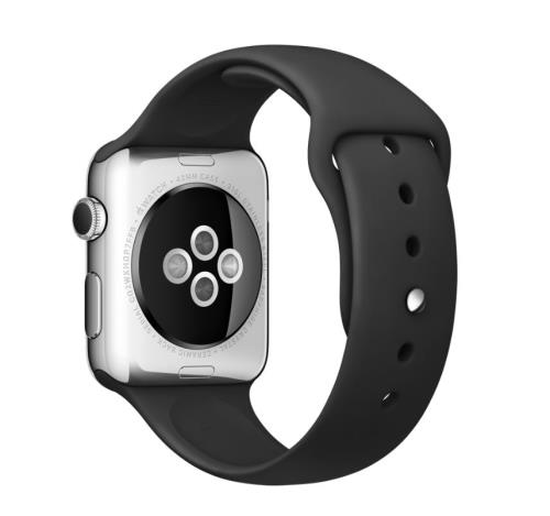 Bracelet Sport 42 mm Apple pour Apple Watch, Noir