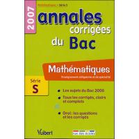 Annales corrigées Vuibert Bac Mathématiques S obligatoire et spécialité