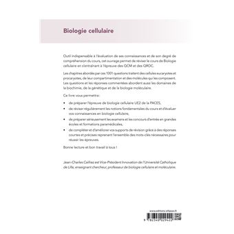 La biologie cellulaire en 1001 QCM et QROC - 3e édition