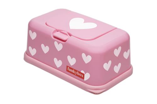 Boîte à lingettes pour bébé l'Original Funkybox Freekids Rose avec coeur