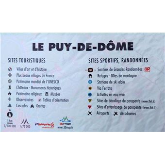 Carte en relief du Puy de Dôme
