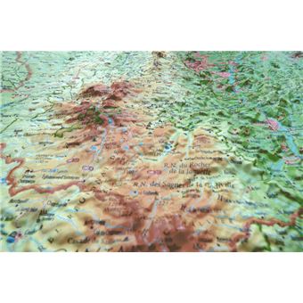 Carte en relief du Puy de Dôme