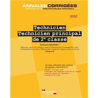 Technicien principal de 2e classe 2020 - Concours spécialité i - b