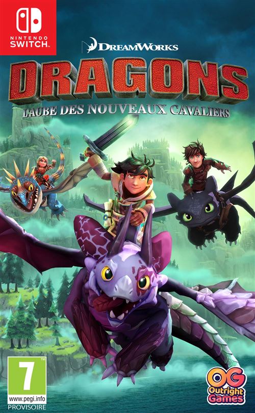Pochette avant du jeu Dragons L'aube des nouveaux cavaliers Nintendo Switch