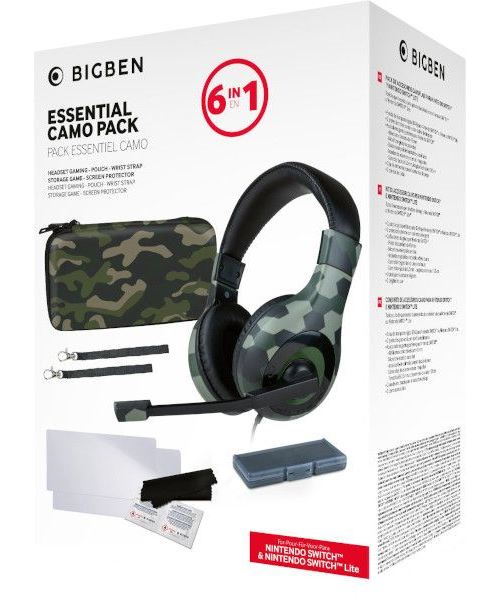 NINTENDO SWITCH/LITE ACCESSORY PACK 6 IN 1 CAMO
