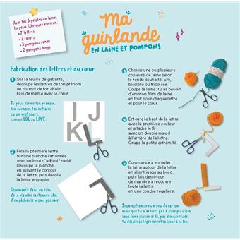 Ma guirlande en laine et pompons
