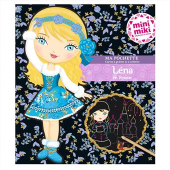 Minimiki - Ma pochette cartes à gratter et à colorier - Lena en Russie