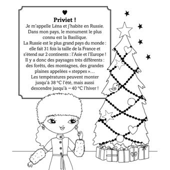 Minimiki - Ma pochette cartes à gratter et à colorier - Lena en Russie