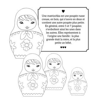 Minimiki - Ma pochette cartes à gratter et à colorier - Lena en Russie