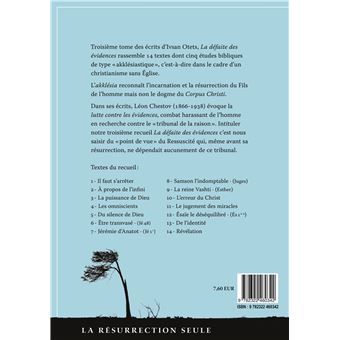 La défaite des évidences