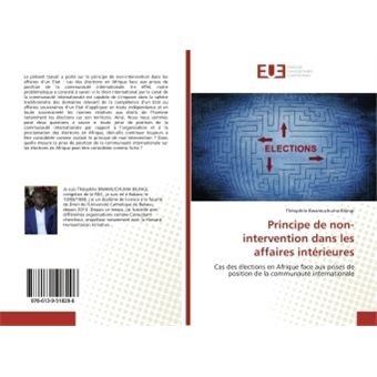 Principe de nonintervention dans les affaires intérieures Cas des