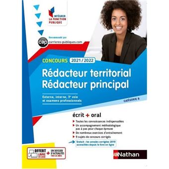 Concours Redacteur Territorial Et Redacteur Principal Categorie B Integrer La Fonction Publique Integrer La Fonction Publique Avec 1 Cd Audio Livre Cd Rom Mango Leonard Catherine Debilly Patricia Pioz Achat Livre Fnac