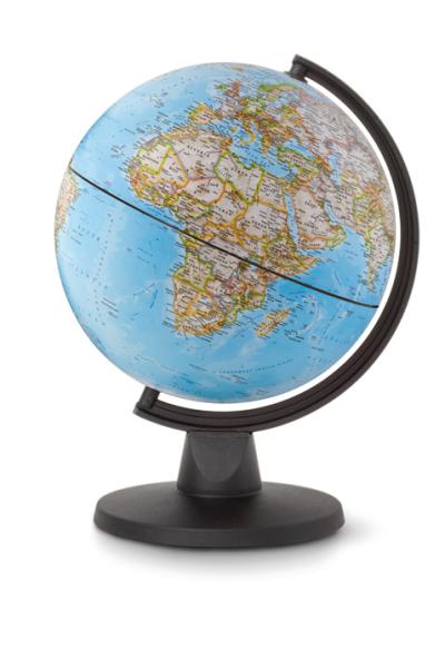 Globe 16 cm politique et physique
