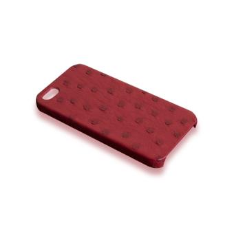 Coque Hadoro pour iPhone 5S Autruche Rouge