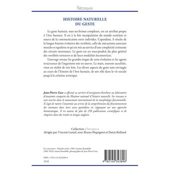 Histoire naturelle du geste