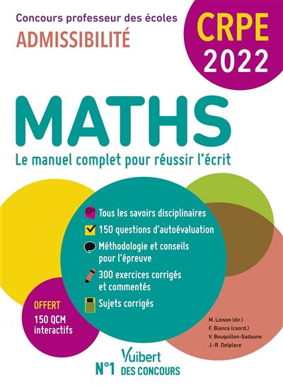 CRPE - Concours Professeur des écoles - Maths - Marc Loison - broché
