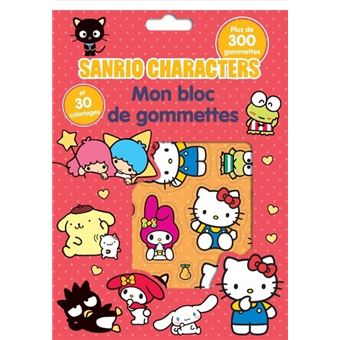 Sanrio Characters - Bloc 300 gommettes + coloriage