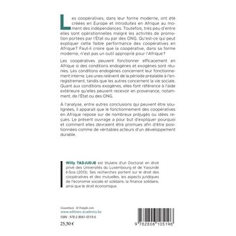 Les conditions de l'efficacité des coopératives en Afrique