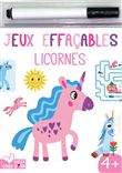 Jeux effaçables - licornes - avec un feutre effaçable