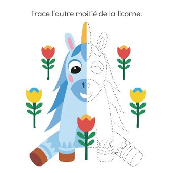 Jeux effaçables - licornes - avec un feutre effaçable