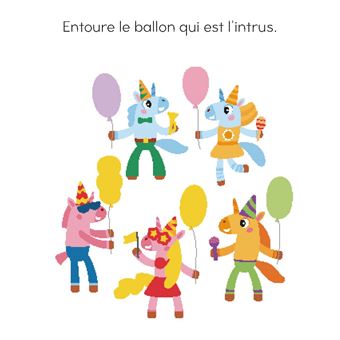 Jeux effaçables - licornes - avec un feutre effaçable