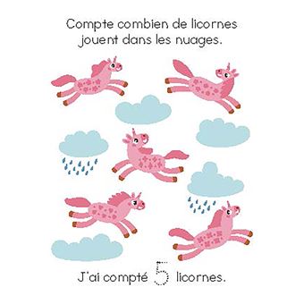 Jeux effaçables - licornes - avec un feutre effaçable