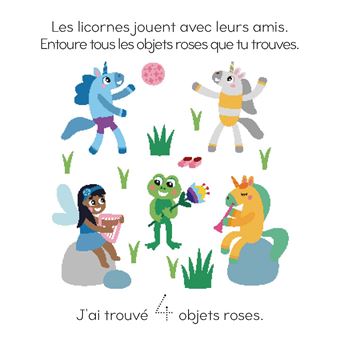 Jeux effaçables - licornes - avec un feutre effaçable