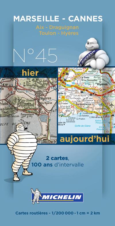 Cartes Hier et Aujourd'hui : Marseille - Cannes