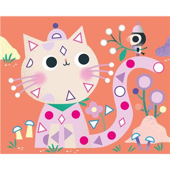 Pompons, gommettes mousse et strass - animaux du froid - coffret avec accessoires