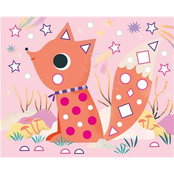 Pompons, gommettes mousse et strass - animaux du froid - coffret avec accessoires