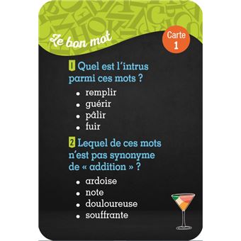 Apéro-cartes spécial JEUX DE MOTS